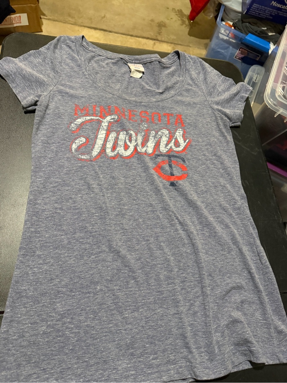 Minnesota Twins Women's Short Sleeve Tee - Heather Navy